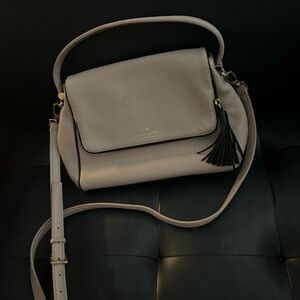 Kate Spade Taupe Leather Crossbody Bag